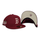 Burgundy Boston Red Sox Off White Bottom 2004 World Series Side Patch New Era Fitted