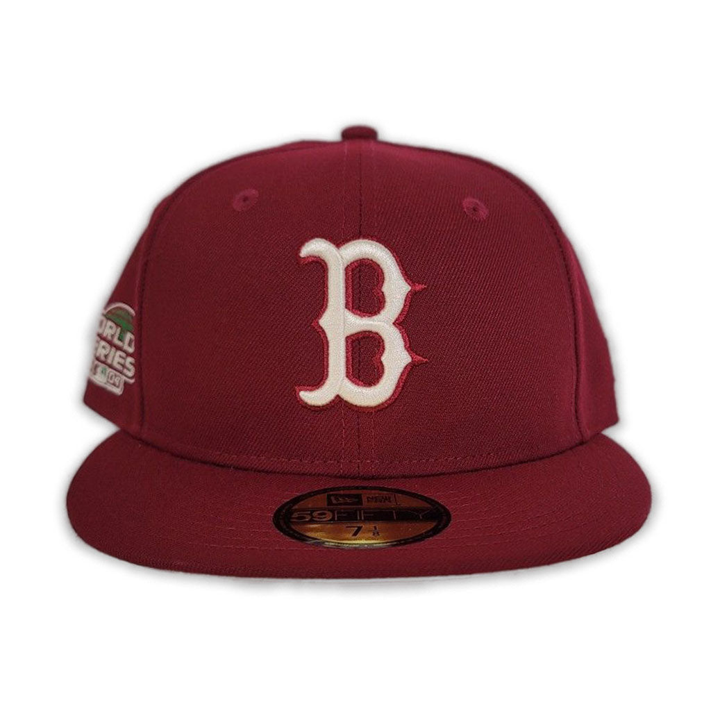 New Era MLB London Series Boston Red Sox t-shirt with sleeve print in  burgundy