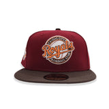 Burgundy Kancas City Royals Brown Visor Orange Bottom 40th Anniversary Side Patch New Era 59Fifty Fitted