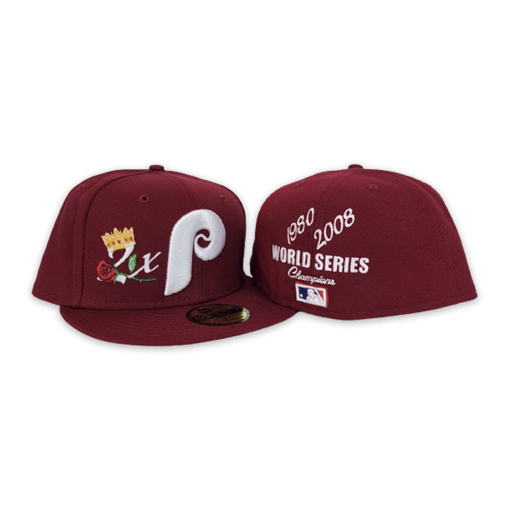 Philadelphia Phillies New Era 2008 World Series Champions 59FIFTY Fitted Hat  - Black