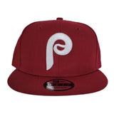 Burgundy Philadelphia Phillies Cooperstown Collection New Era 9Fifty Snapback