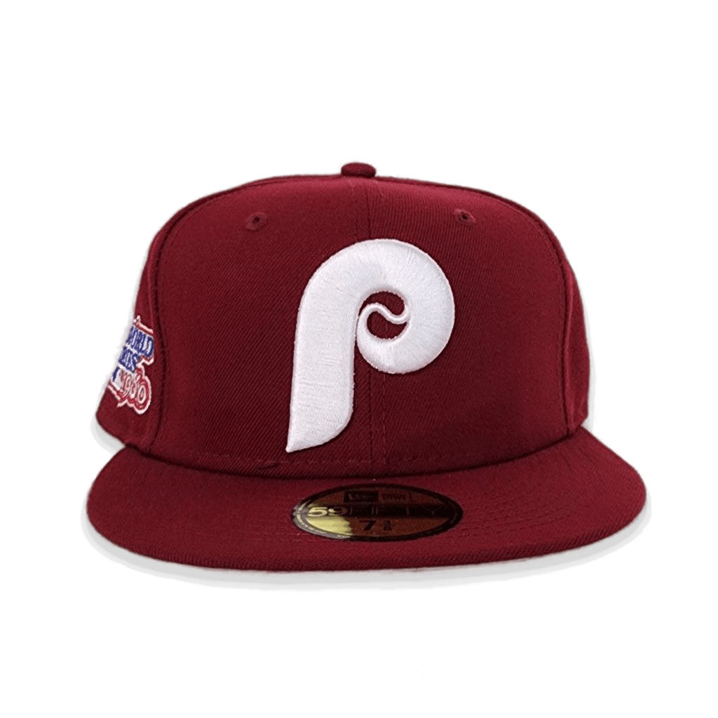 Burgundy Philadelphia Phillies Gray Bottom 1980 World Series Side Patc –  Exclusive Fitted Inc.