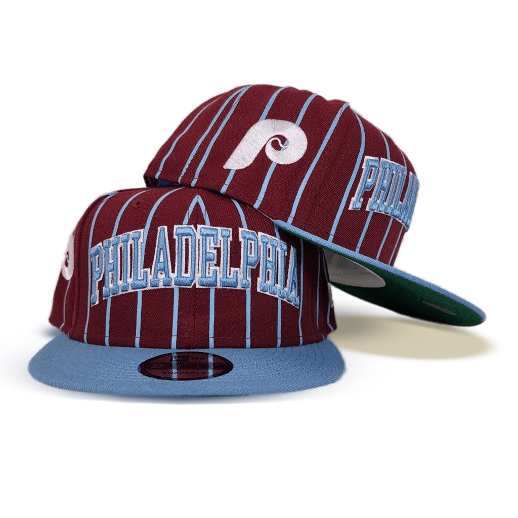 Burgundy Philadelphia Phillies Pinstripe Green Bottom New Era
