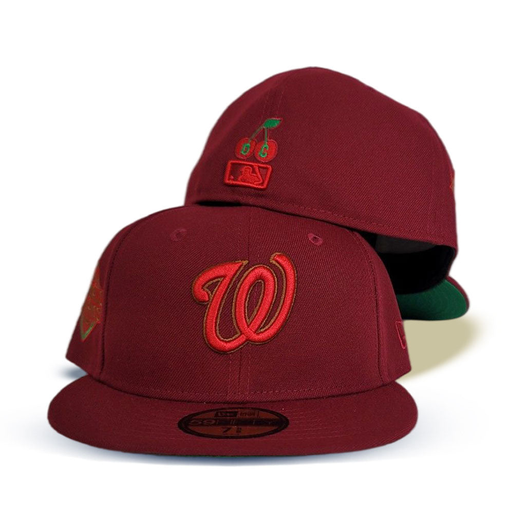Burgundy Washington Nationals Green Bottom 2019 World Series Side Patch New Era Fitted