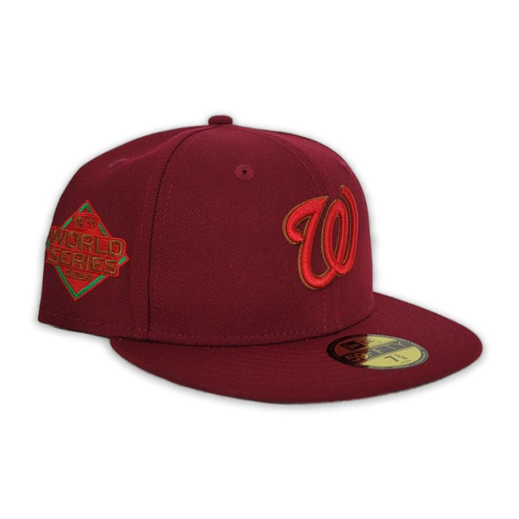 Burgundy Washington Nationals Green Bottom 2019 World Series Side Patch New Era Fitted