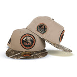 Camel Chicago White Sox Real Tree Camo Visor Gray Bottom Comiskey Park Side Patch New Era 59Fifty Fitted