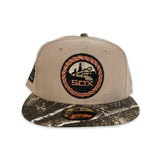 Camel Chicago White Sox Real Tree Camo Visor Gray Bottom Comiskey Park Side Patch New Era 59Fifty Fitted