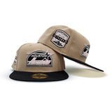 Camel Houston Astros Black Visor Pink Bottom 20th Anniversary Side Patch New Era 59Fifty Fitted