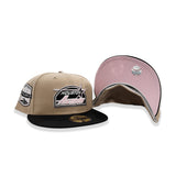 Camel Houston Astros Black Visor Pink Bottom 20th Anniversary Side Patch New Era 59Fifty Fitted