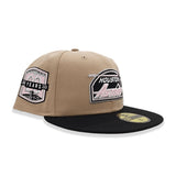 Camel Houston Astros Black Visor Pink Bottom 20th Anniversary Side Patch New Era 59Fifty Fitted