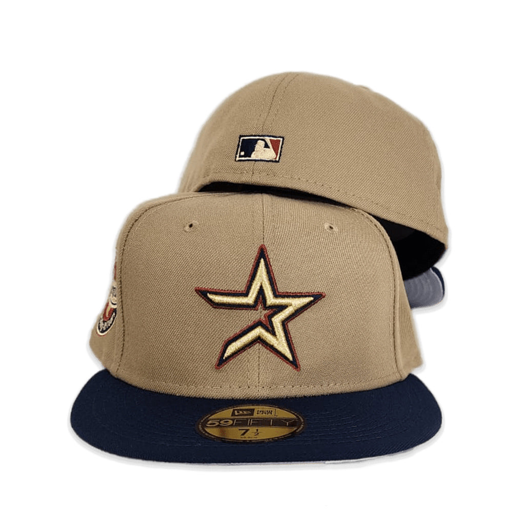 HOUSTON ASTROS 45TH ANNIVERSARY LIGHT BRONZE CAMEL VISOR GRAY BRIM