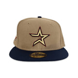 Camel Houston Astros Navy Blue Visor Gray Bottom Celebrating 45 Years Side Patch New Era 59Fifty Fitted