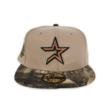 Camel Houston Astros Real Tree Camo Visor Gray Bottom 2005 World Series Side Patch New Era 59Fifty Fitted