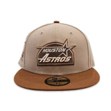 Camel Houston Astros Toast Visor Gray Bottom 2000 Inaugural Season Side Patch New Era 59Fifty Fitted