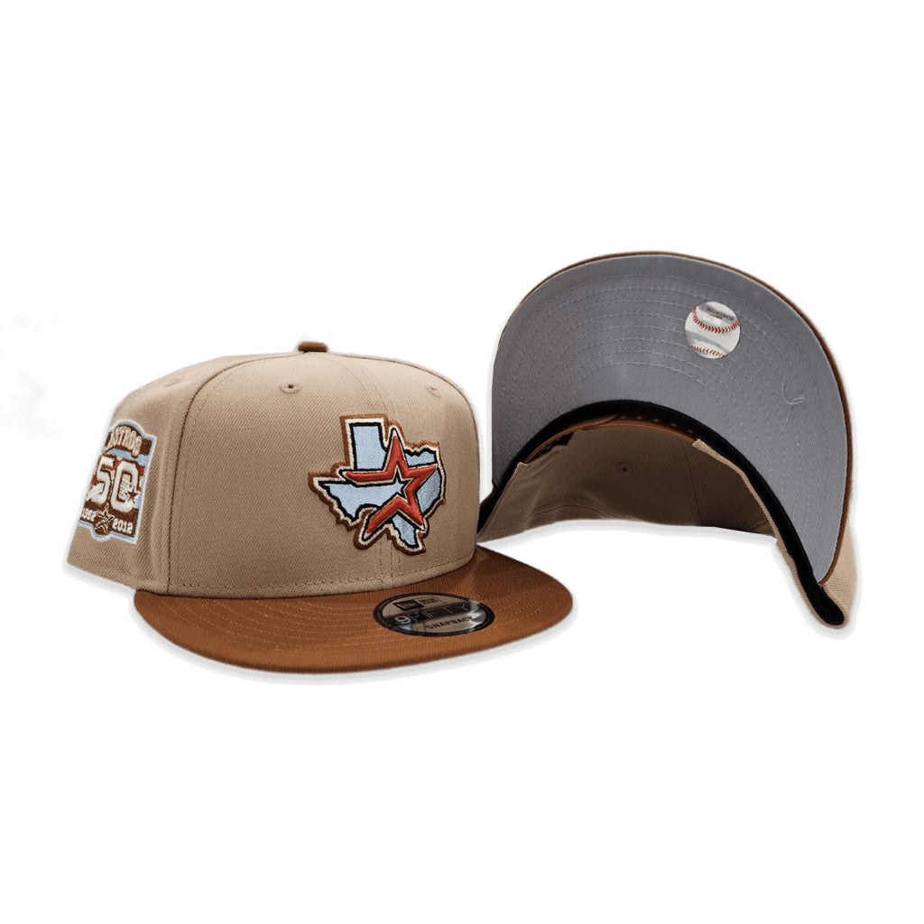 Camel Houston Astros Toast Visor Gray Bottom 50th Anniversary Side Pat – Exclusive  Fitted Inc.