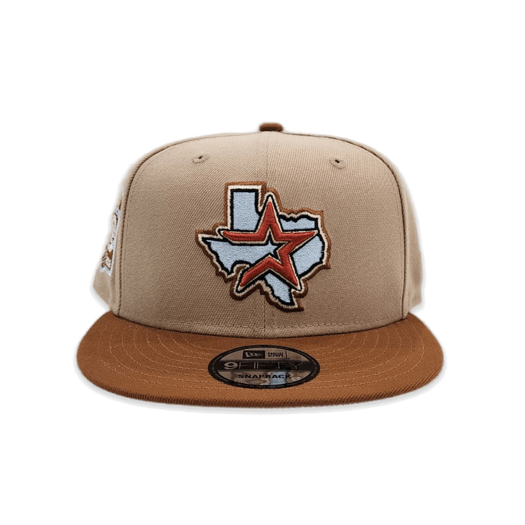 White Houston Astros Brick Red Visor Gray Bottom 50th Anniversary Side Patch New Era 9FIFTY Snapback