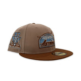 Camel Houston Astros Toast Visor Icy Blue Bottom 35th Great Years Side Patch New Era 59Fifty Fitted