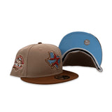 Camel Houston Astros Toast Visor Icy Blue Bottom Celebrating 45 Years Side Patch New Era 59Fifty Fitted