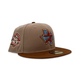 Camel Houston Astros Toast Visor Icy Blue Bottom Celebrating 45 Years Side Patch New Era 59Fifty Fitted