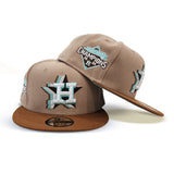 Camel Houston Astros Toast Visor Mint Green Bottom 2022 World Series Champions Side Patch New Era 59Fifty Fitted