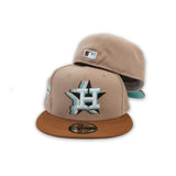 Camel Houston Astros Toast Visor Mint Green Bottom 2022 World Series Champions Side Patch New Era 59Fifty Fitted