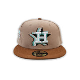 Camel Houston Astros Toast Visor Mint Green Bottom 2022 World Series Champions Side Patch New Era 59Fifty Fitted