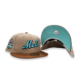 Camel New York Mets Toast Visor Mint Green Bottom Shea Stadium Side Patch New Era 59Fifty Fitted