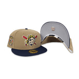 Camel Pittsburgh Pirates Navy Blue Visor Gray Bottom 1994 All Star Game Side Patch New Era 59Fifty Fitted