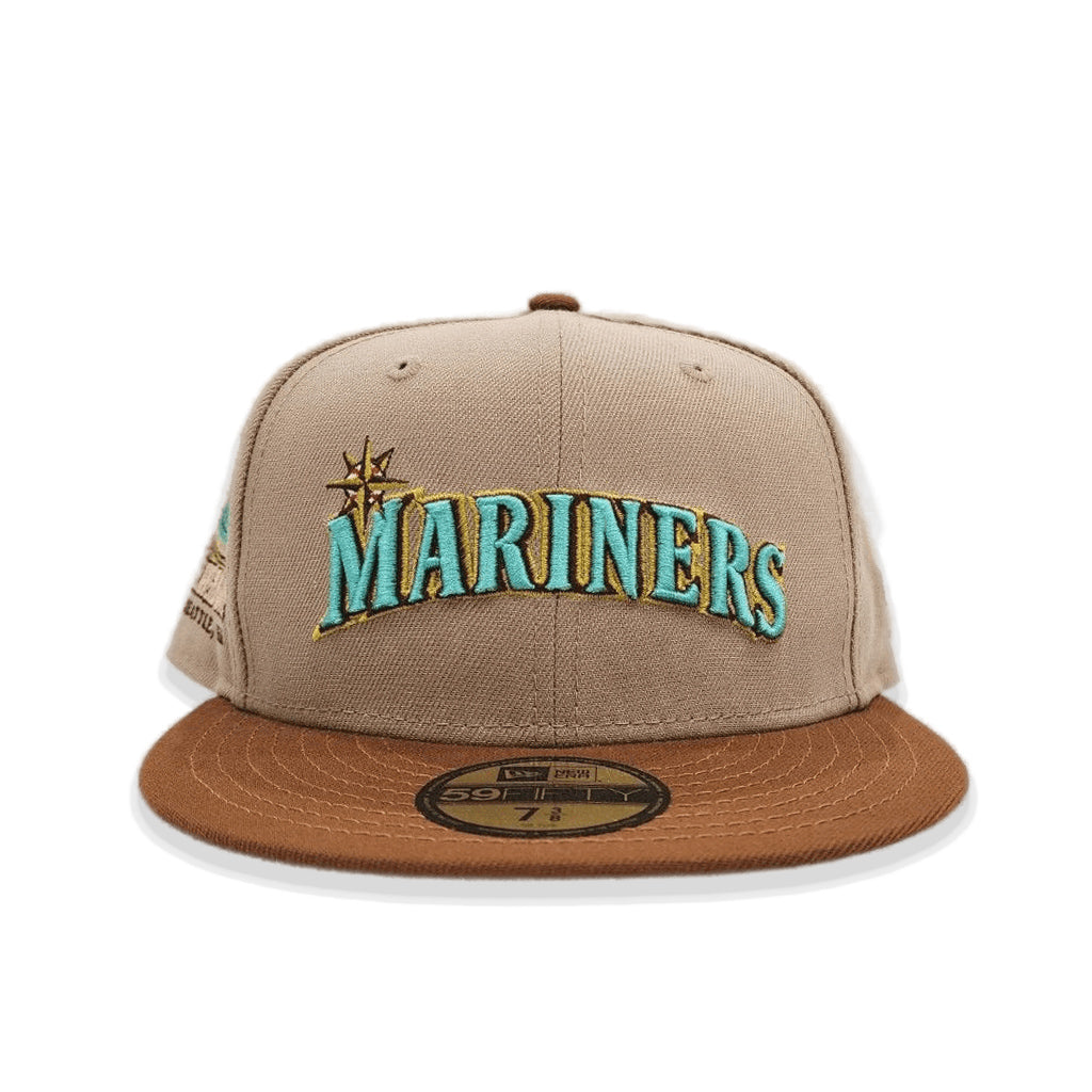 Seattle Mariners New Era Mariners Sky Blue And Pink Bottom 59FIFTY Fitted  Hat