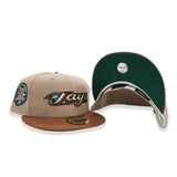 Camel Toronto Blue Jays Toast Visor Green Bottom 30th Anniversary Side Patch New Era 59Fifty Fitted