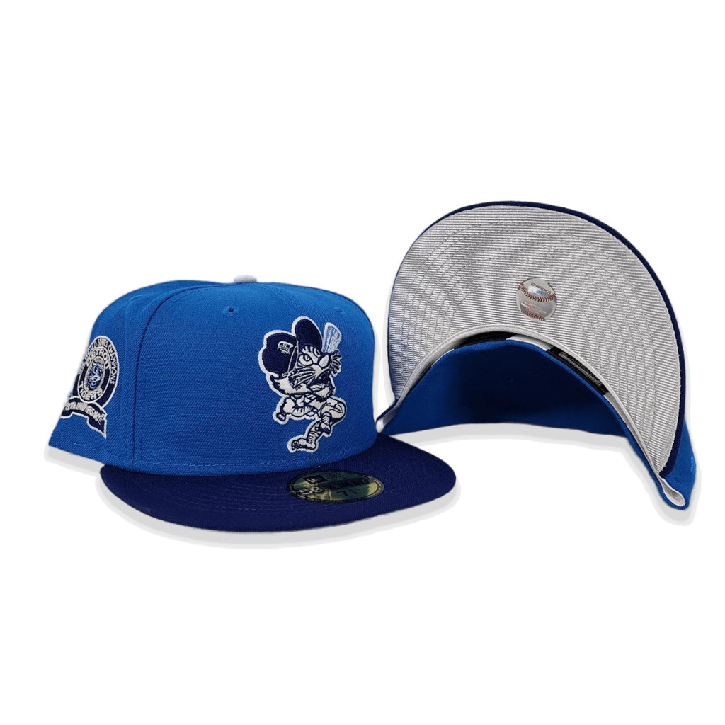 Cardinal Blue Detroit Tigers Royal Visor Silver Bottom 1968 World Series Champions Side Patch New Era 59Fifty Fitted