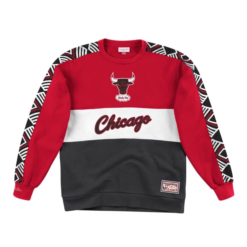 Exclusive Fitted Chicago Bulls Mitchell & Ness Scorer Fleece Crew 2XL