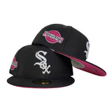 Chicago White Sox 2005 World Series 59FIFTY New Era Black Hat Fusion Pink Bottom