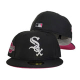 Chicago White Sox 2005 World Series 59FIFTY New Era Black Hat Fusion Pink Bottom