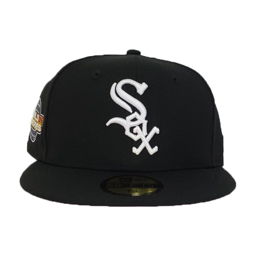 Black Chicago White Sox Lavender Bottom 2005 World Series New Era 59FIFTY Pop Sweat Fitted 75/8