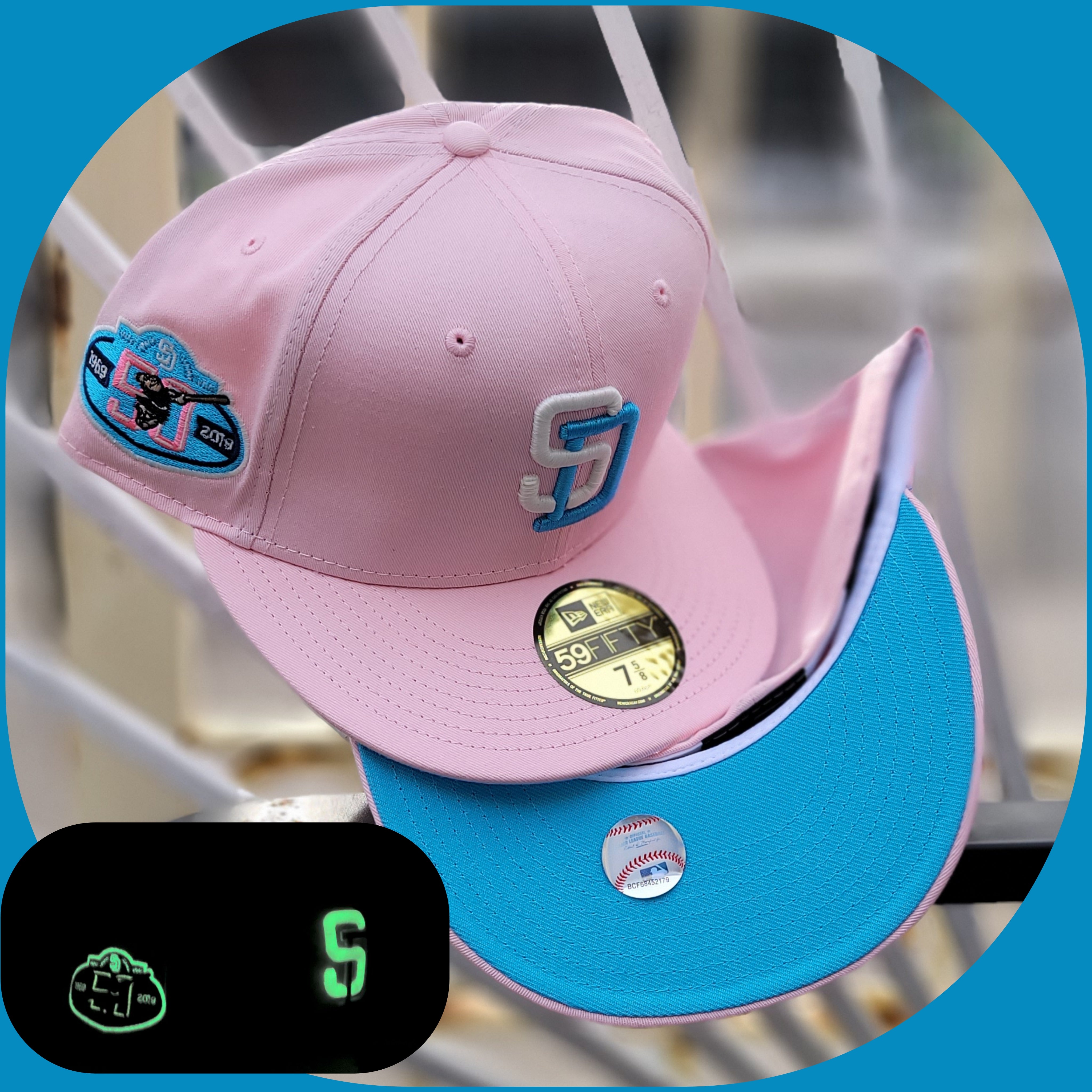 Chicago White Sox 59FIFTY Fitted New Era Light Blue Pink Glow Undervisor Hat