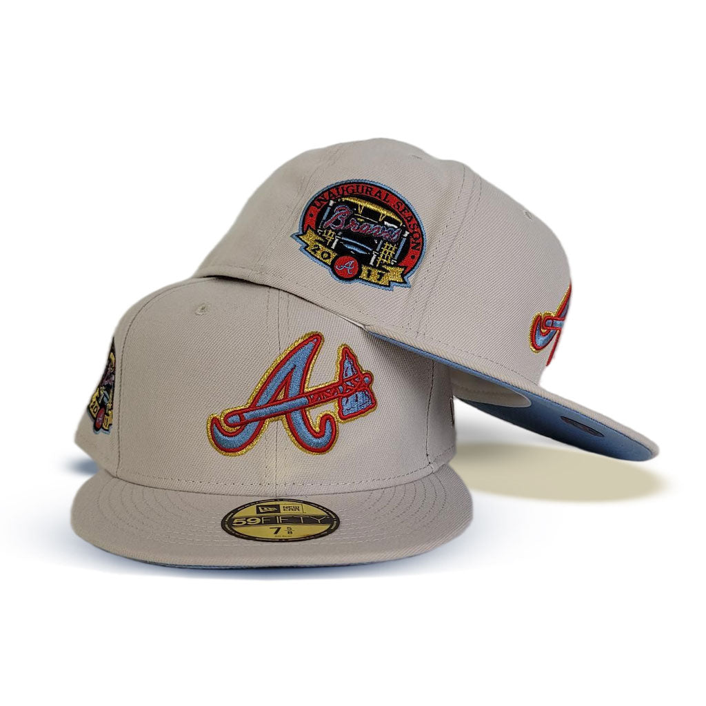 Cream Atlanta Braves Icy Blue Bottom 2000 All Star Game Patch New Era  59Fifty Fitted