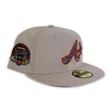 Cream Atlanta Braves Icy Blue Bottom 2000 All Star Game Patch New Era 59Fifty Fitted