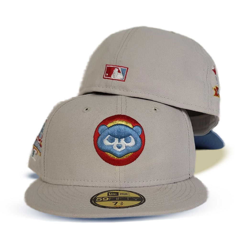 Cream Chicago Cubs Icy Blue Bottom 1990 All Star Game Side Patch New Era 59Fifty Fitted