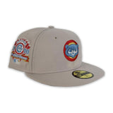 Cream Chicago Cubs Icy Blue Bottom 1990 All Star Game Side Patch New Era 59Fifty Fitted