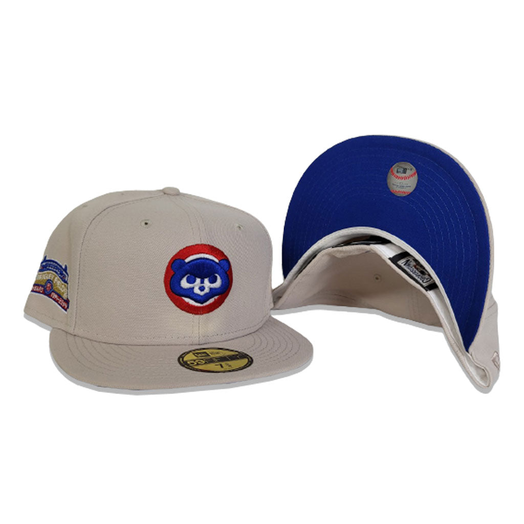 Cream Chicago Cubs Royal Bottom Wrigley Field Side Patch New Era 59Fifty Fitted