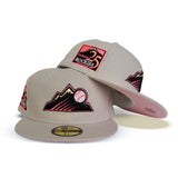 Cream Colorado Rockies Pink Bottom 25th Anniversary Side Patch New Era 59Fifty Fitted