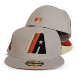 Cream Houston Astros Orange Bottom 20th Anniversary Side patch New Era 59Fifty Fitted