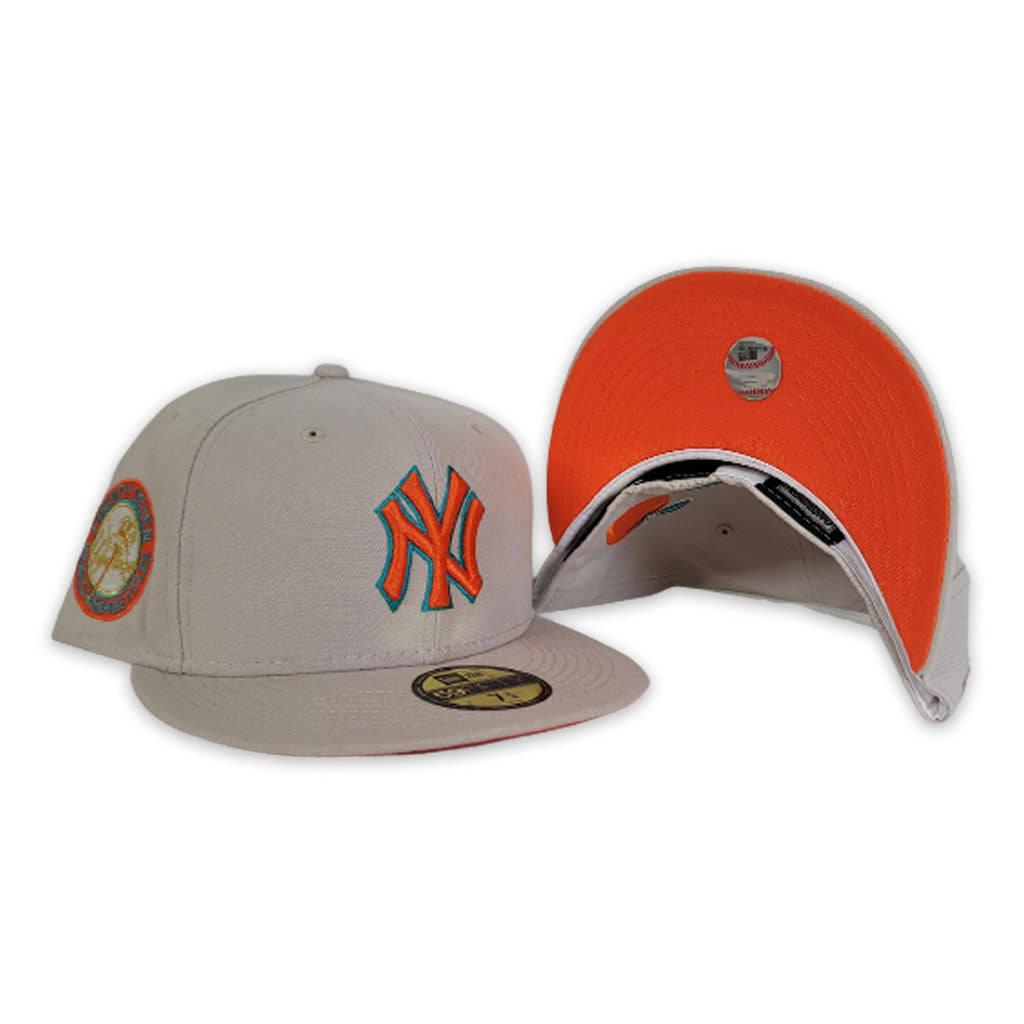 Cream New York Yankees Orange Bottom 27 World Series Champions Side Patch New Era 59FIFTY Fitted 7 3/4