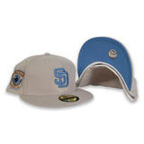 Cream San Diego Padres Icy Blue Bottom 1969 Go Padres Side patch New Era 59Fifty Fitted