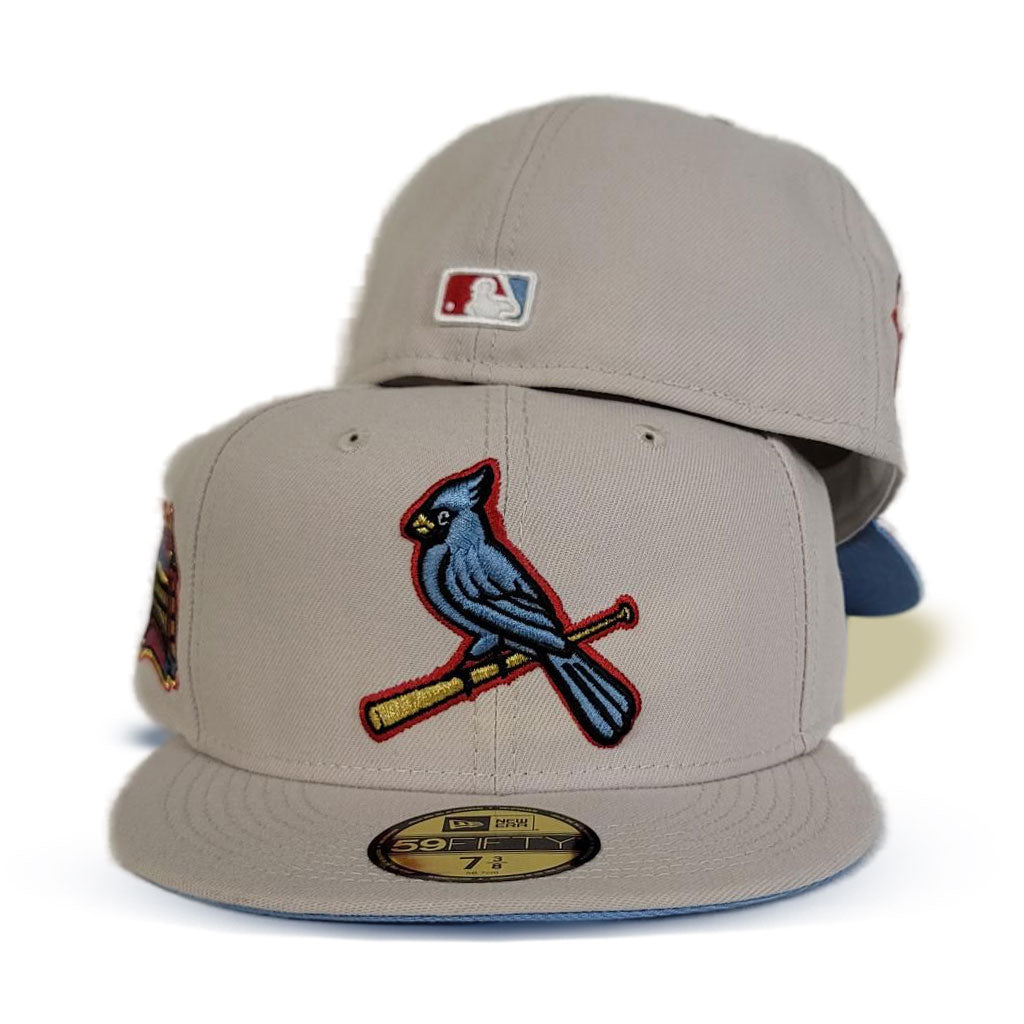 St. Louis Cardinals Cream Busch Stadium Patch Icy Blue UV New Era 59FIFTY  Fitted Hat