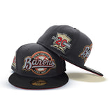 Dark Gary Birmingham Barons Black Visor Red Bottom 20 Years Side Patch New Era 59Fifty Fitted