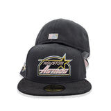 Dark Gray Houston Astros Black Corduroy Visor Pink Bottom 45th Anniversary Side Patch New Era 59Fifty Fitted