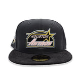 Dark Gray Houston Astros Black Corduroy Visor Pink Bottom 45th Anniversary Side Patch New Era 59Fifty Fitted
