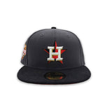 Dark Gray Houston Astros Black Corduroy Visor Red Bottom 2022 World Series Champions Side Patch New Era 59Fifty Fitted